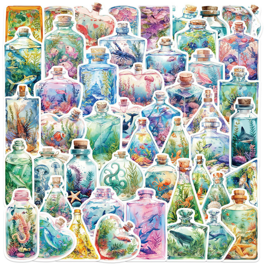 Ocean Terrarium 50 Pack Stickers