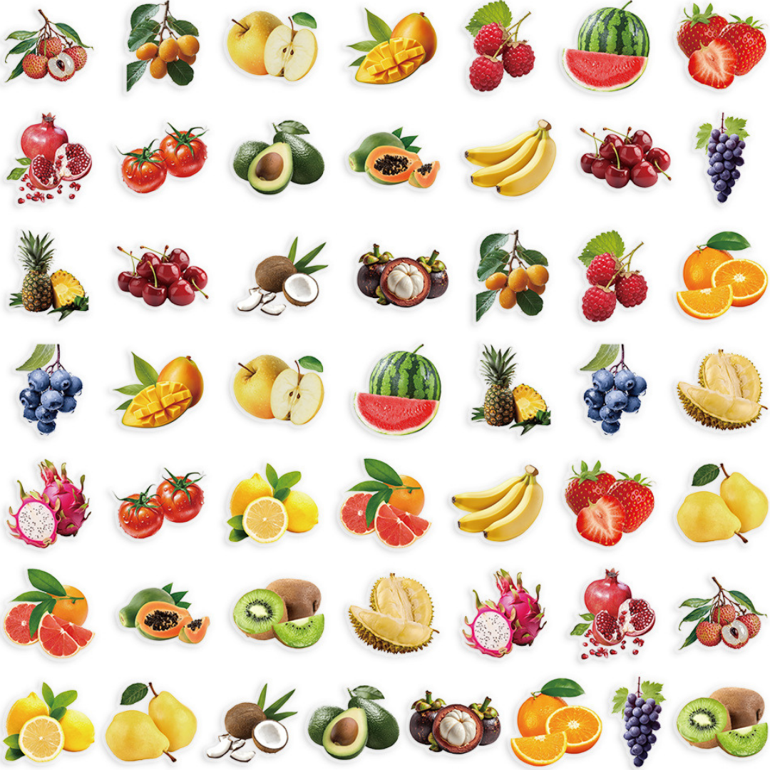 Delicious Fruits 50 Pack Stickers