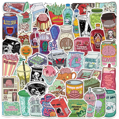 Gross Snacks 50 Pack Stickers