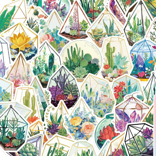 Plant Terrarium 50 Pack Stickers