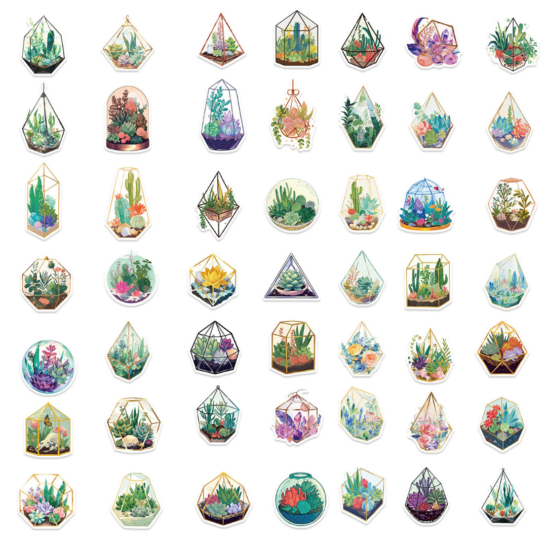 Plant Terrarium 50 Pack Stickers