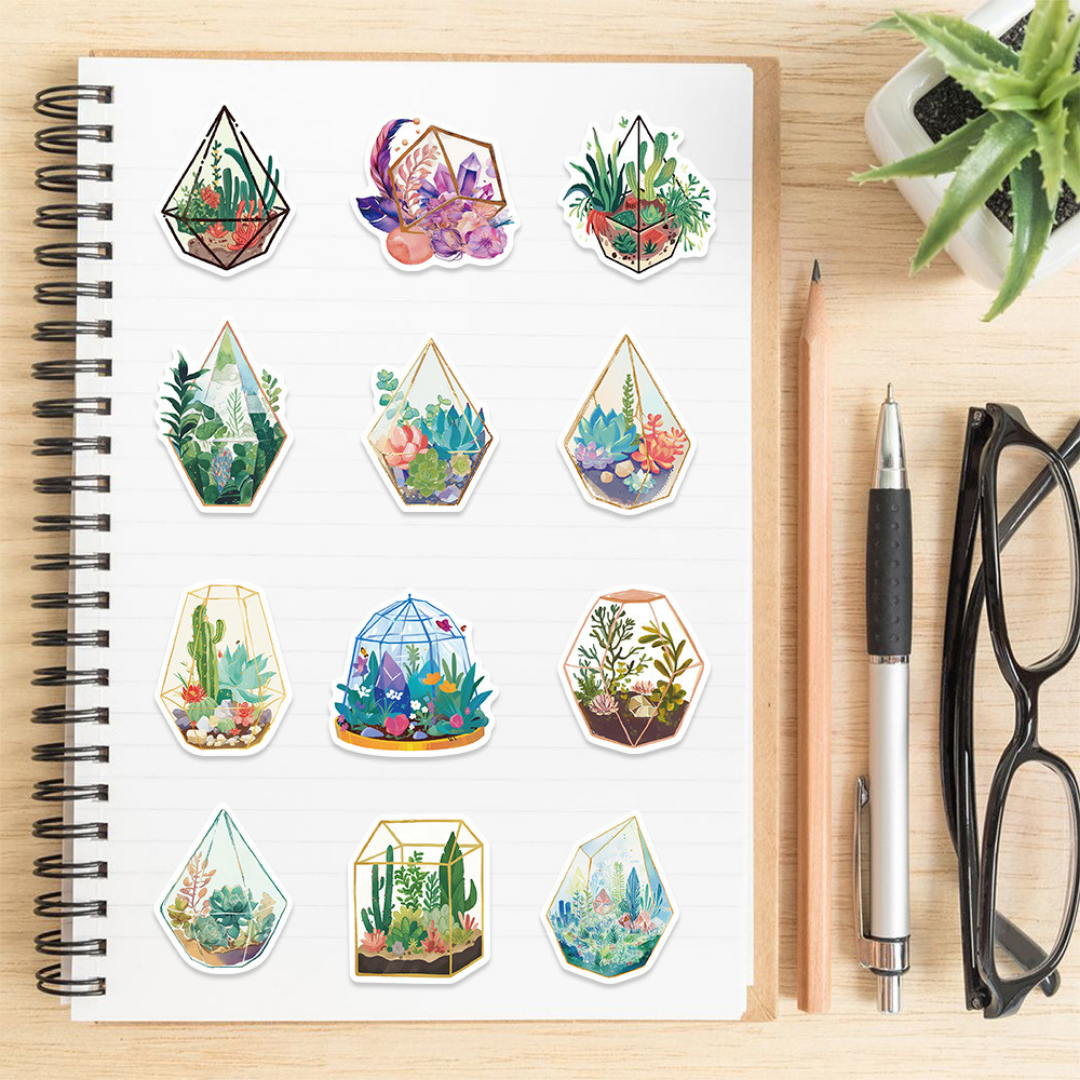 Plant Terrarium 50 Pack Stickers