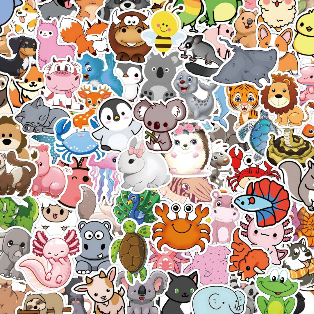 Cute Animals Galore 50 Sticker Pack