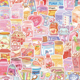 Kawaii Pop Beverages 50 Piece Sticker Pack
