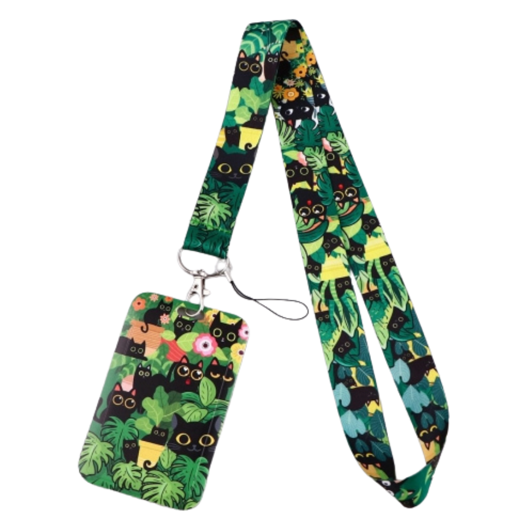 Black Cat Plant Attack ID Card and Lanyard