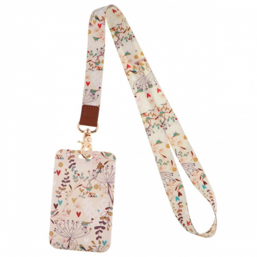 Bird Blooms ID Card and Lanyard
