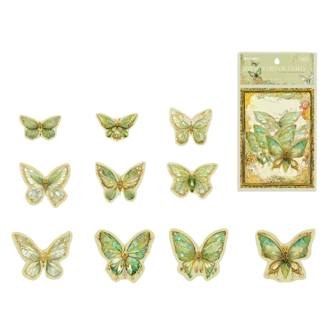 Butterfly Laser Gold Sticker Series
