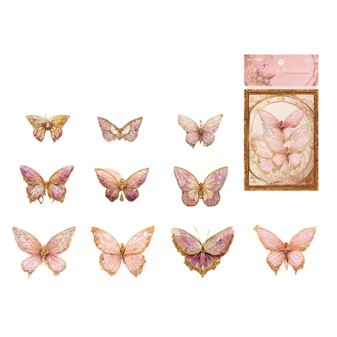 Butterfly Laser Gold Sticker Series