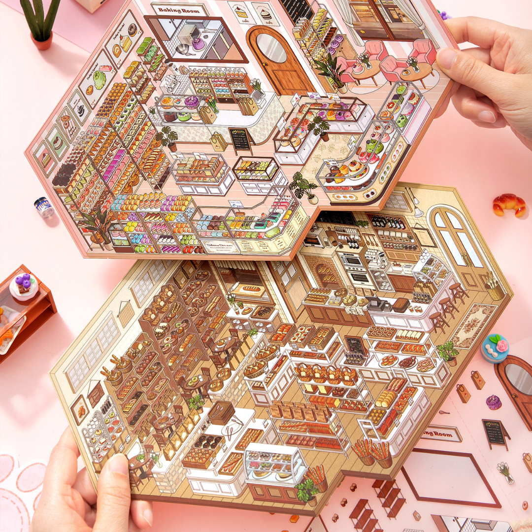 Sweet and Savoury Bakery Isometric Sticker Scene