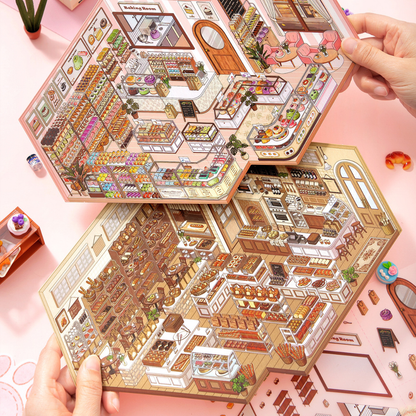 Sweet and Savoury Bakery Isometric Sticker Scene