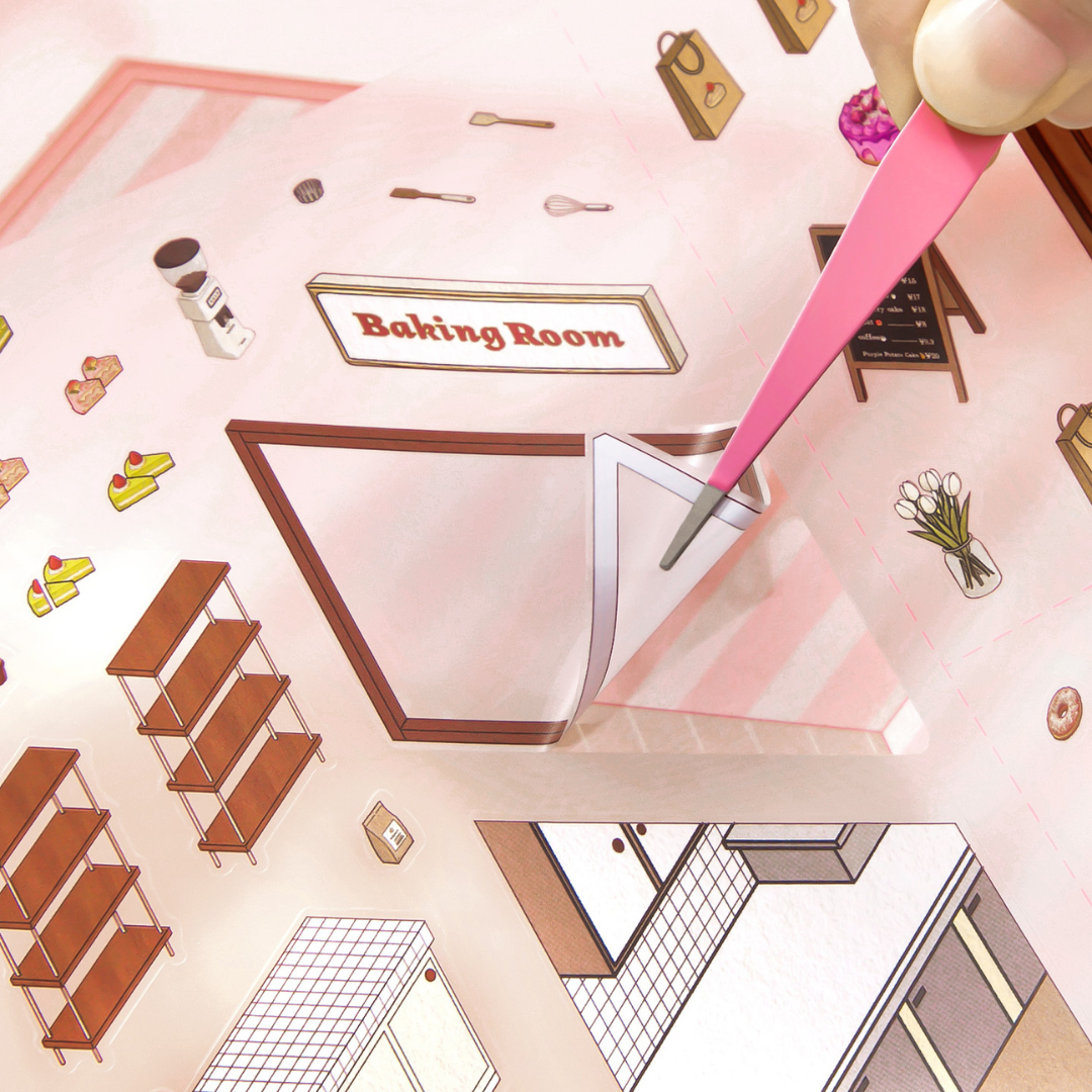 Sweet and Savoury Bakery Isometric Sticker Scene
