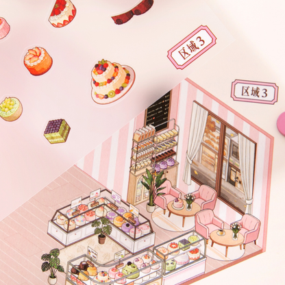 Sweet and Savoury Bakery Isometric Sticker Scene