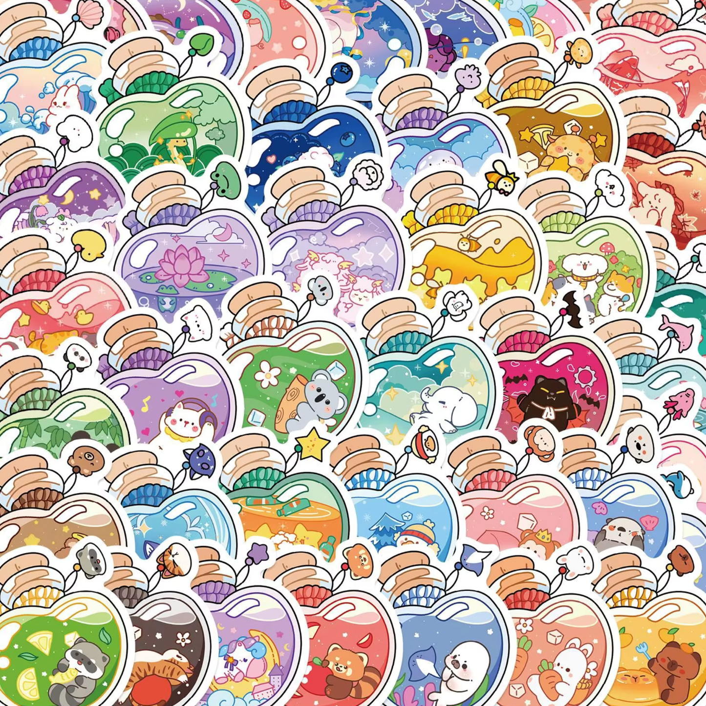 Bottled Cuteness 50 Piece Sticker Pack