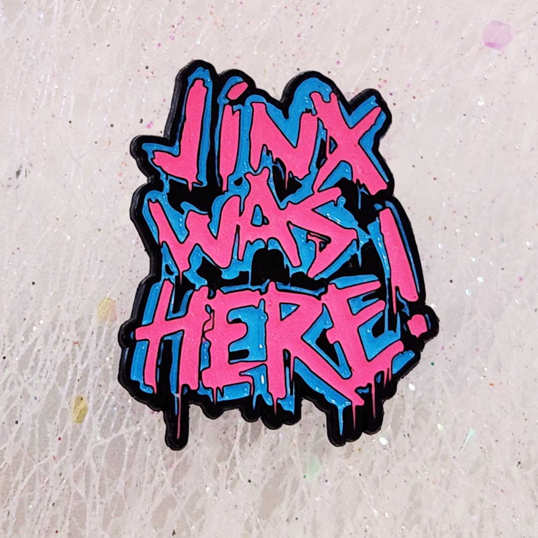 Jinx Was Here! Arcane Graffiti Alloy Pin
