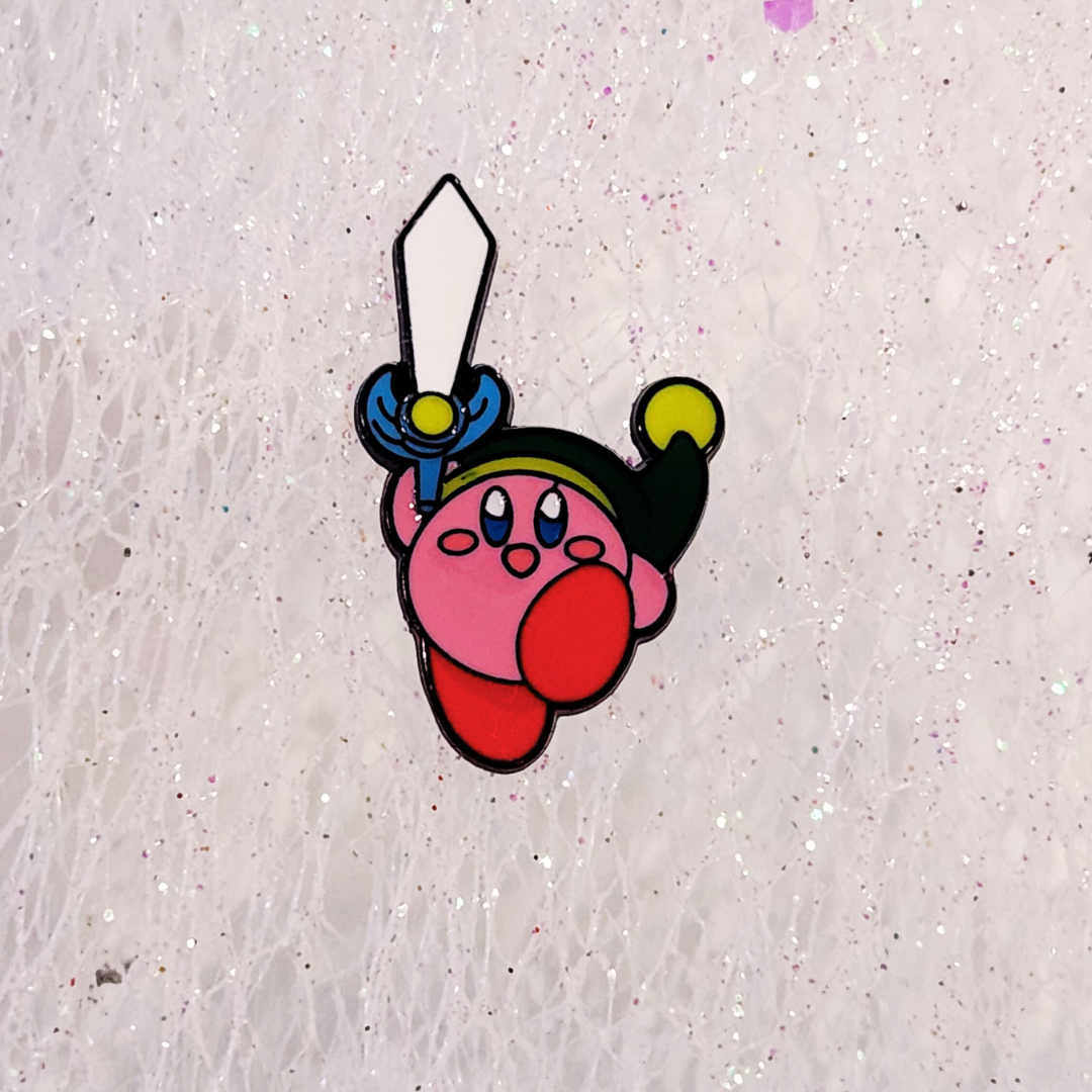 Kirby Link Costume Pin