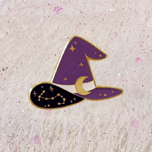 Constellation Witch Hat Gold Alloy Pin