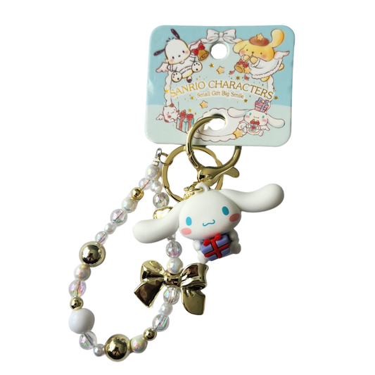 Cinnamoroll Christmas Beaded Keychain