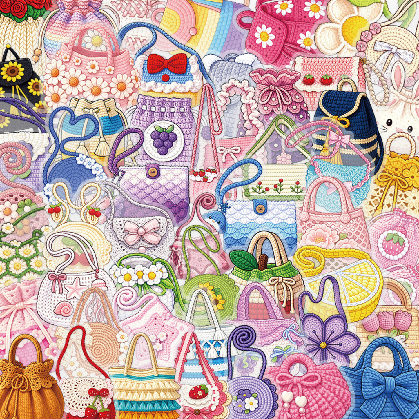 Crochet Bags 50 Piece Sticker Pack