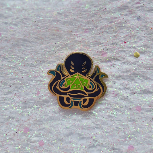 Cthulhu D20 Enamel Alloy Pin