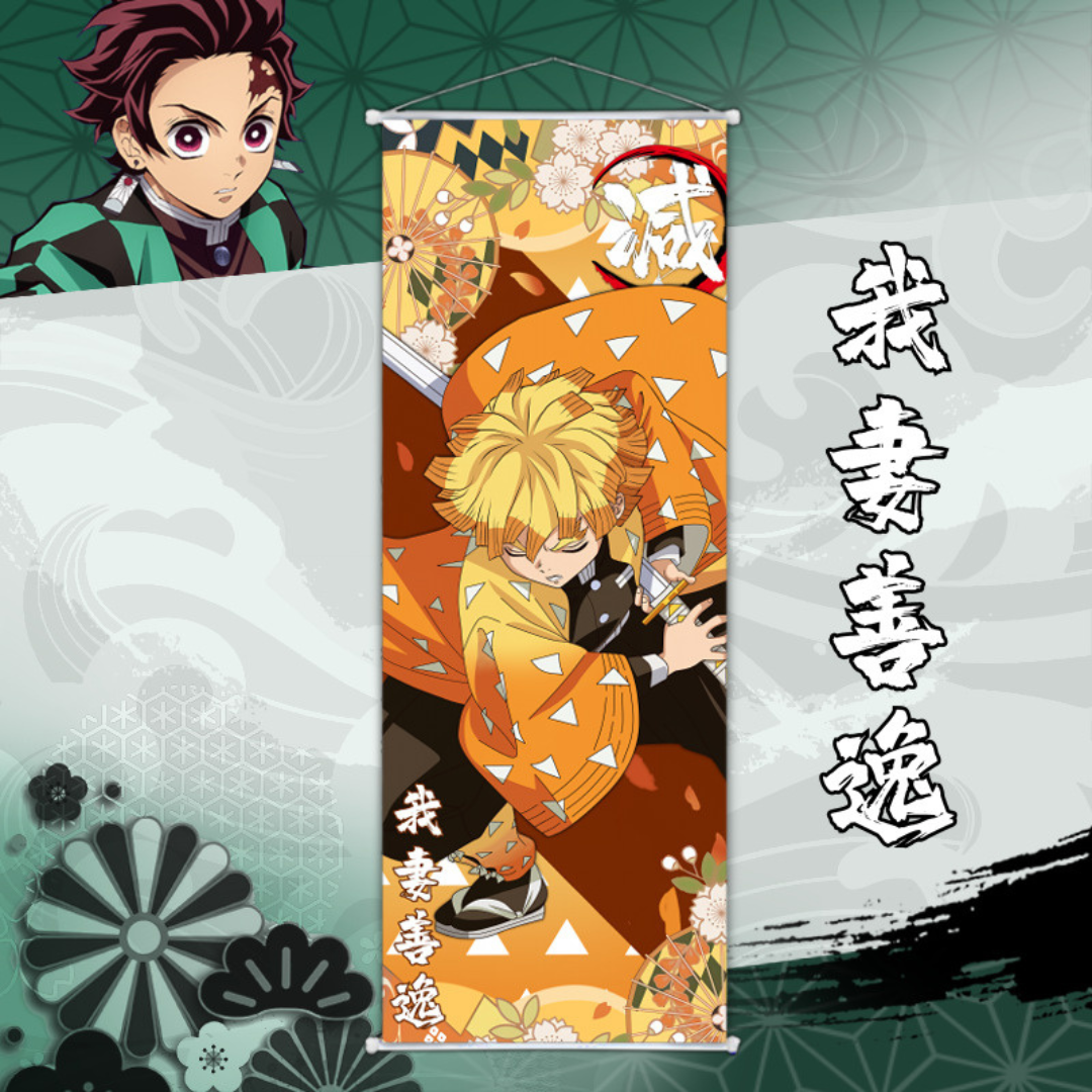 Demon Slayer Zenitsu Agatsuma Wall Scroll