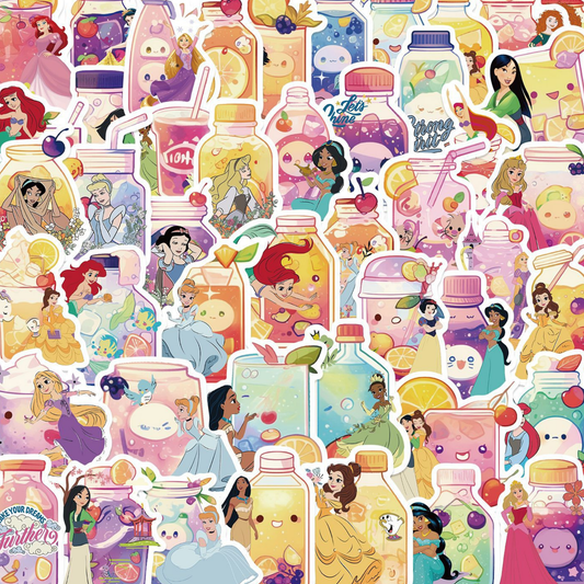 Disney Princess Drinks 50 Piece Sticker Pack