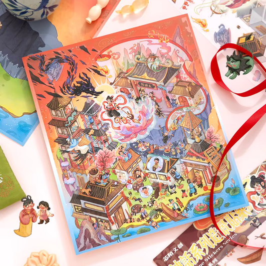 Dragon Lotus Isometric Sticker Scene