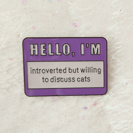Willing to Discuss Cats Enamel Pin