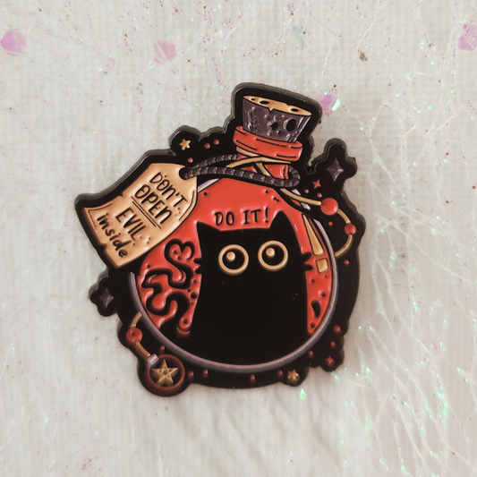 Evil Cat Potion Bottle Enamel Pin