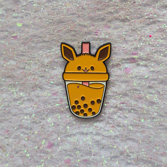 Boba Tea Eevee Fruit Enamel Alloy Pin