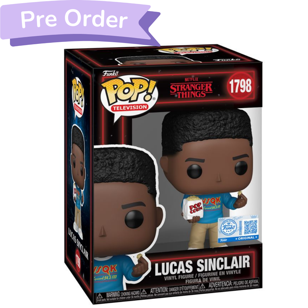 Stranger Things Lucas Sinclair with Popcorn Exclusive Pop