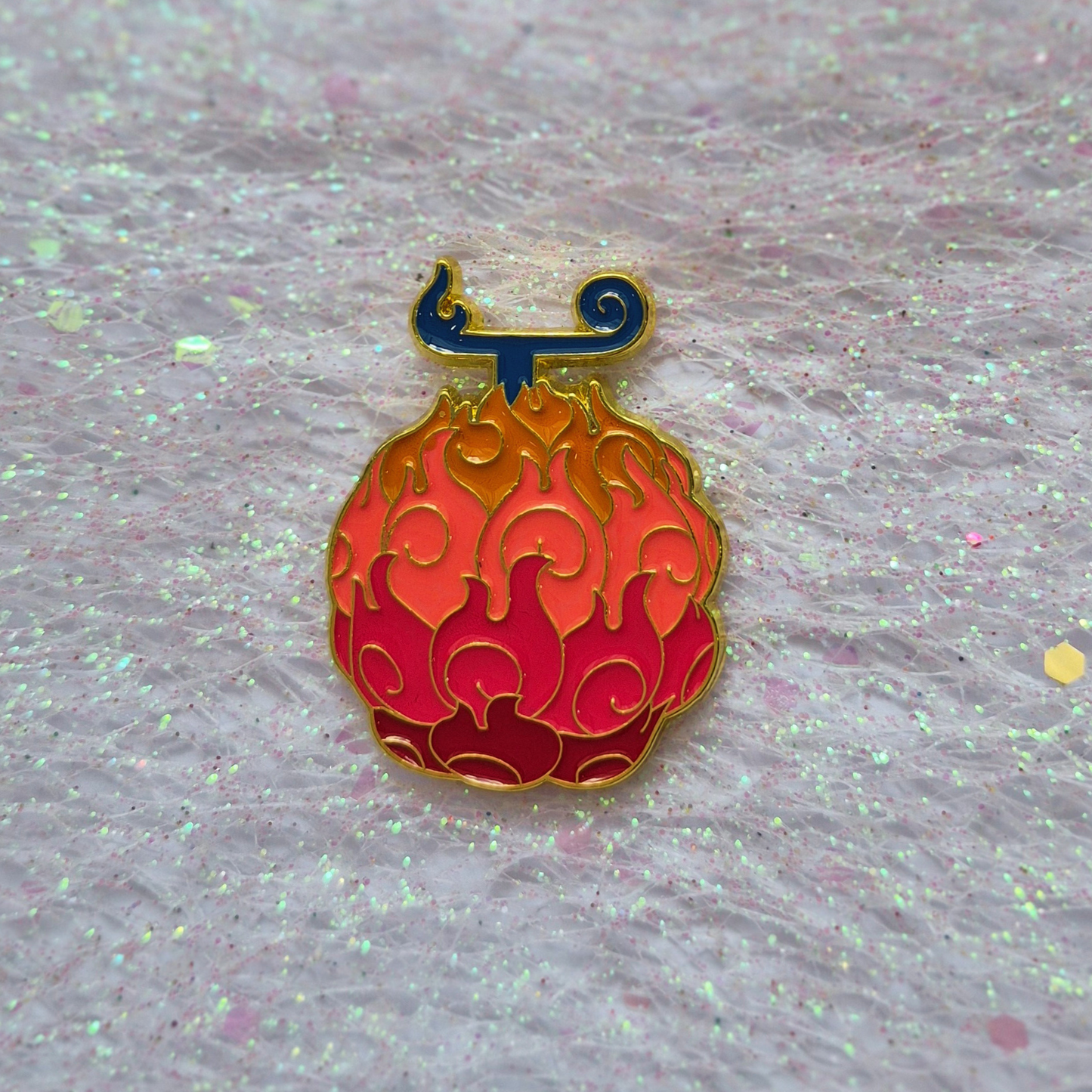 One Piece Flame Flame Fruit Enamel Alloy Pin