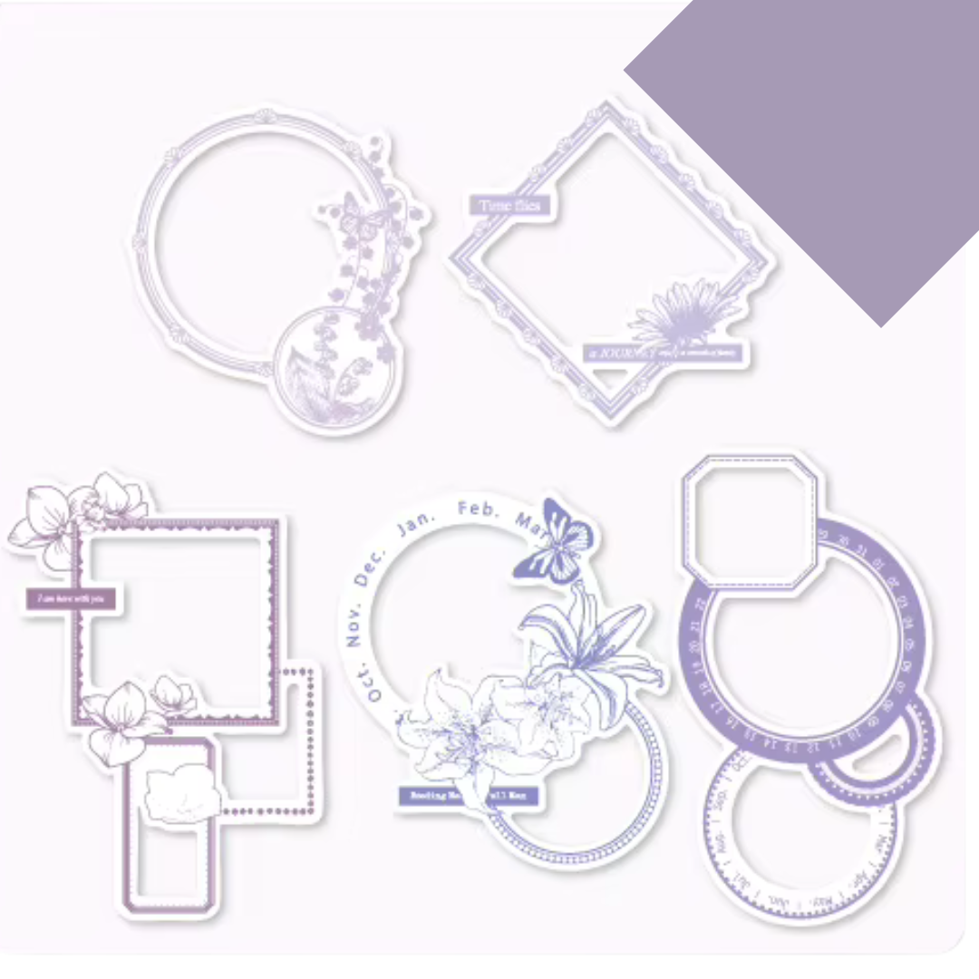 Floral Paper Sticker Frames
