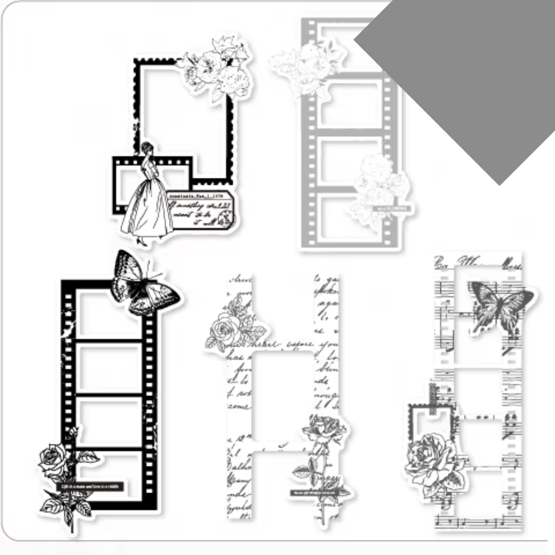 Floral Paper Sticker Frames