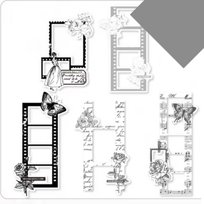 Floral Paper Sticker Frames
