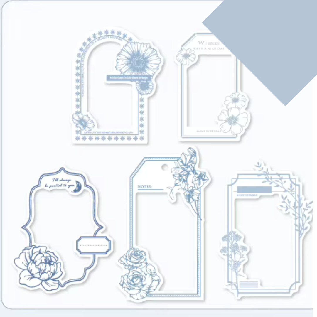 Floral Paper Sticker Frames