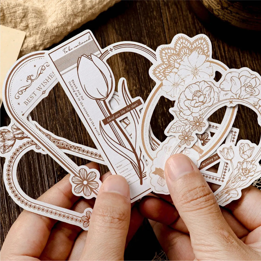 Floral Paper Sticker Frames
