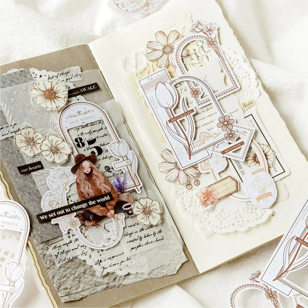 Floral Paper Sticker Frames