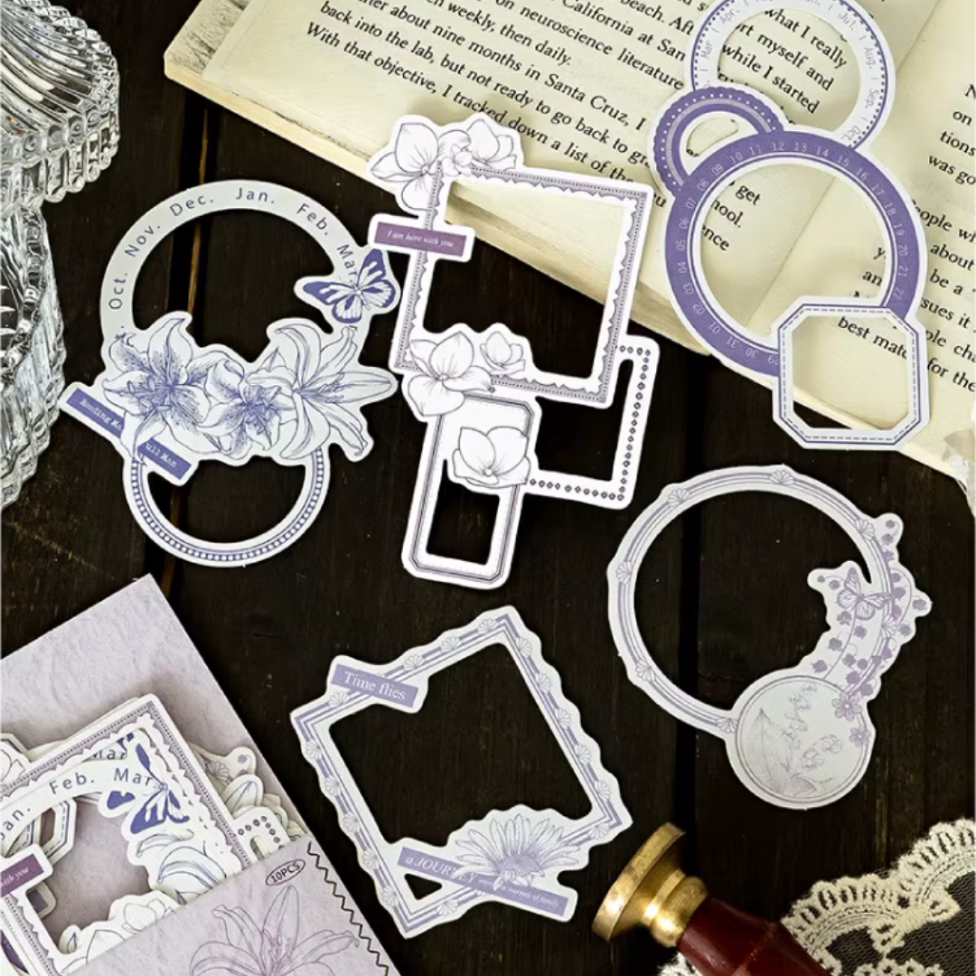 Floral Paper Sticker Frames