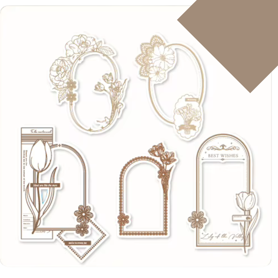 Floral Paper Sticker Frames