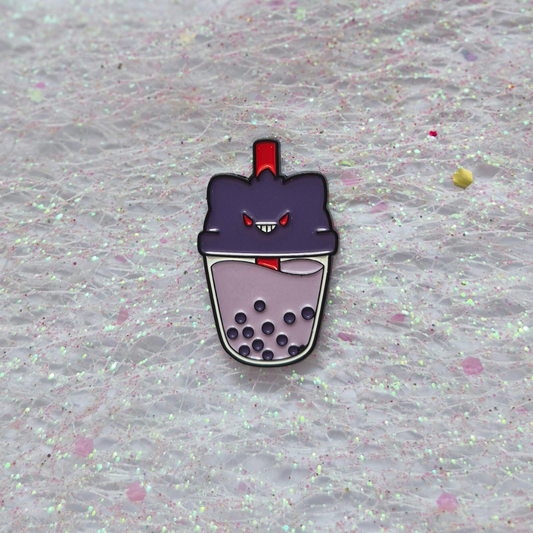 Boba Tea Gengar Fruit Enamel Alloy Pin