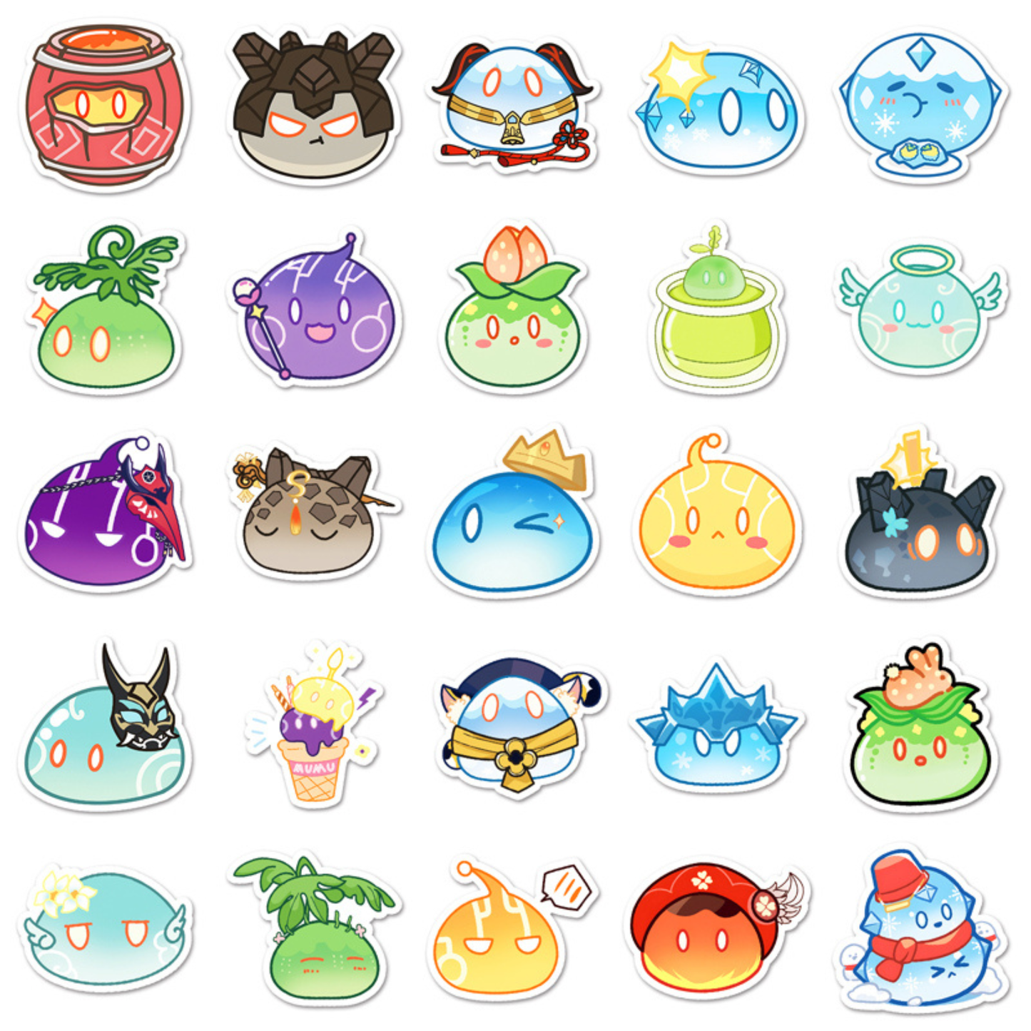 Genshin Impact Slime 50 Piece Sticker Pack