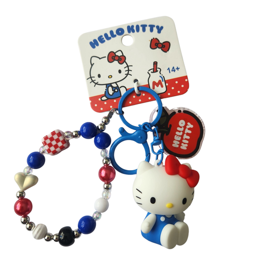 Hello Kitty Checkered Keychain