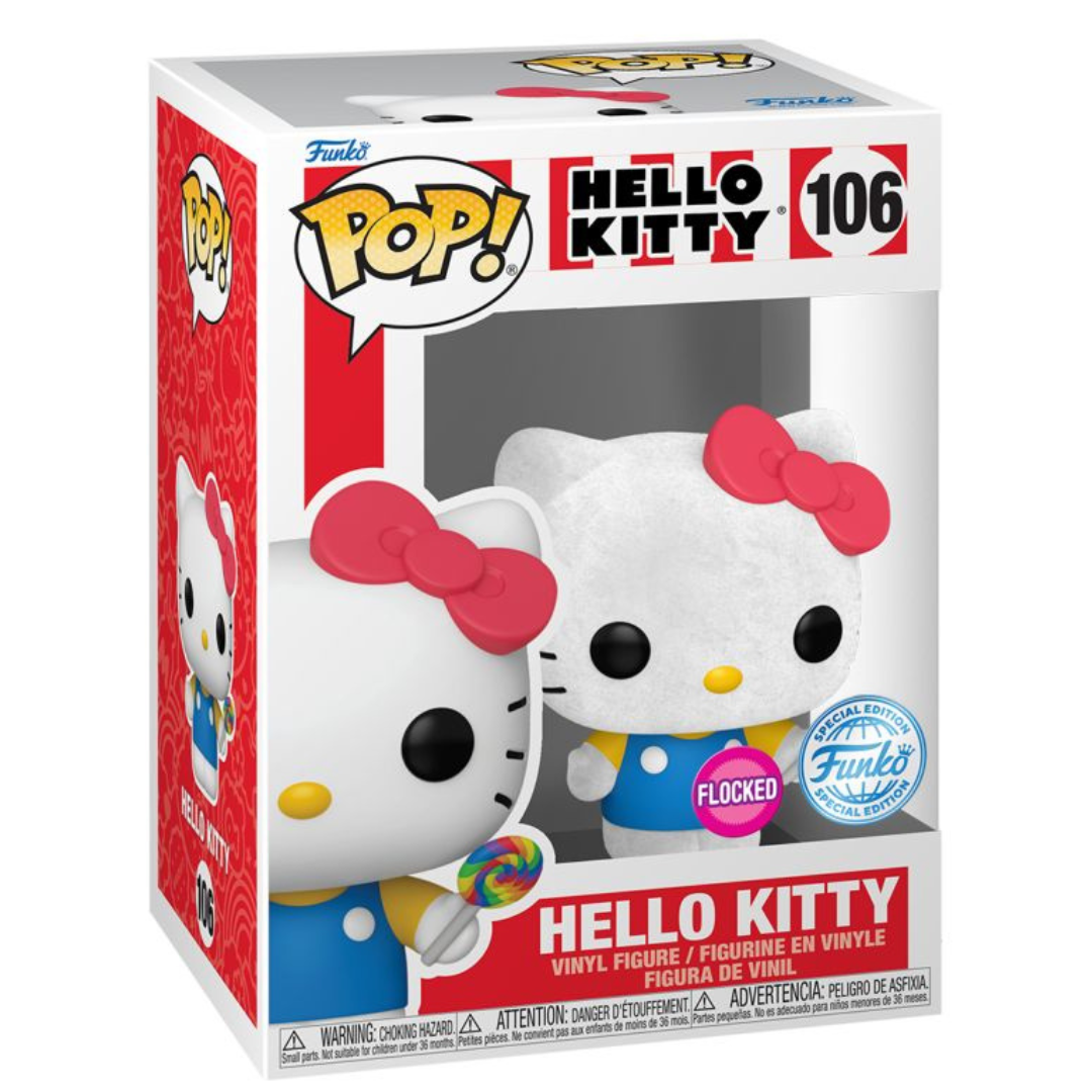 Hello Kitty (with Lollipop) US Exclusive Flocked Pop! Vinyl