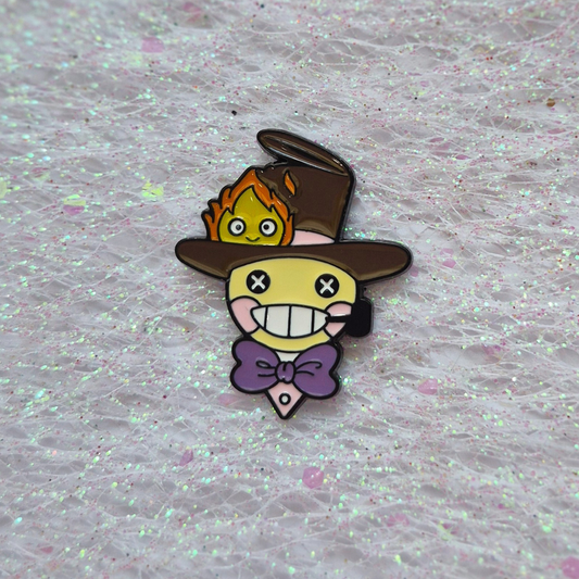 Turnip Head and Calcifer Enamel Alloy Pin