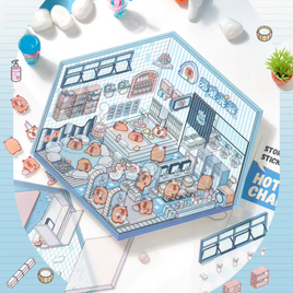 Hot Springs Jumbo Isometric Sticker Scene