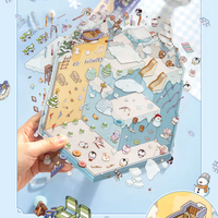 Ice Snow World Jumbo Isometric Sticker Scene