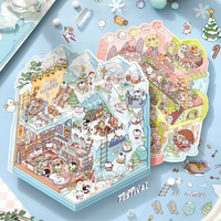 Ice Snow World Jumbo Isometric Sticker Scene