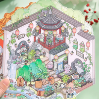 Leisure Courtyard Jumbo Isometric Sticker Scene