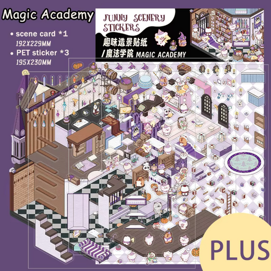Magic Academy Jumbo Isometric Sticker Scene
