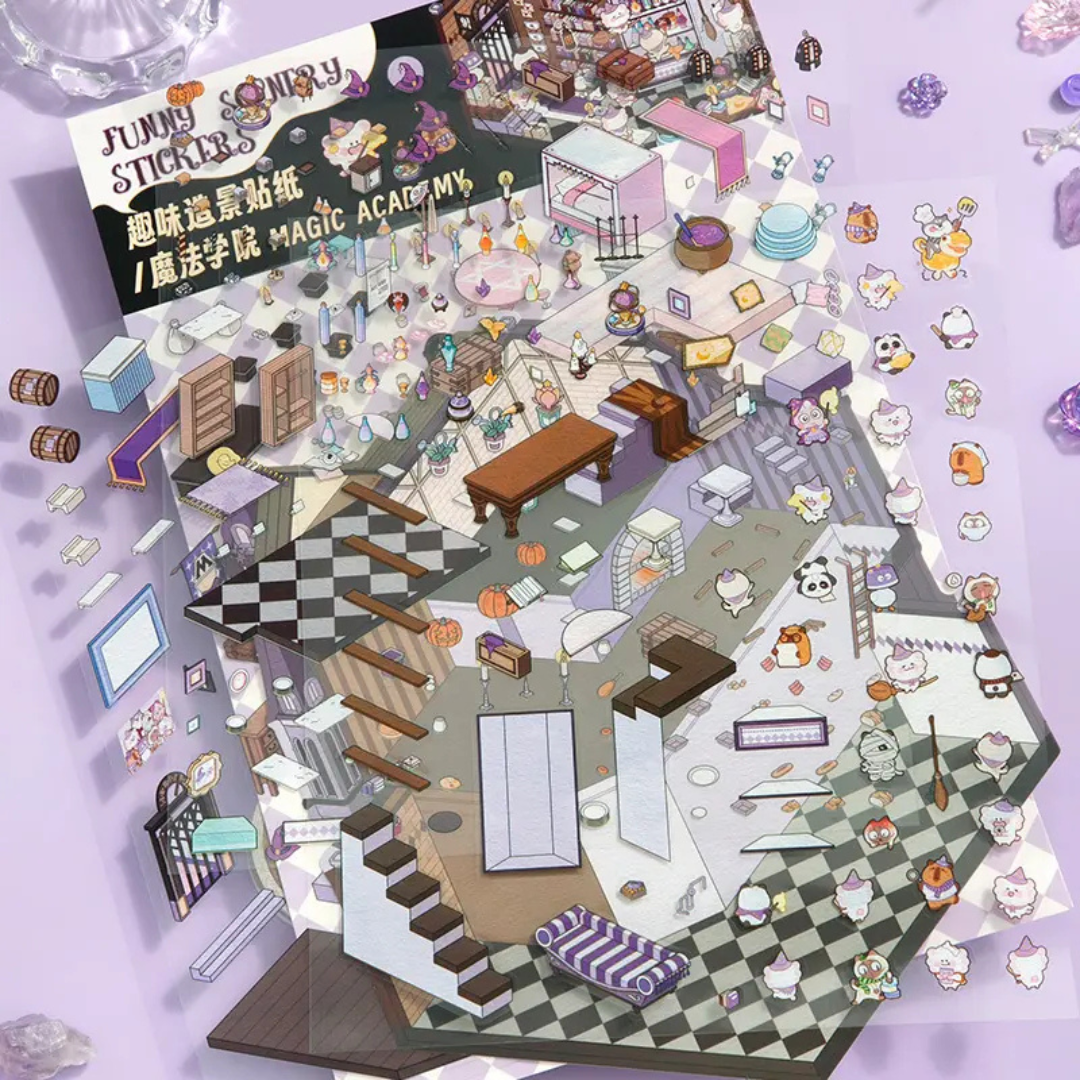 Magic Academy Jumbo Isometric Sticker Scene